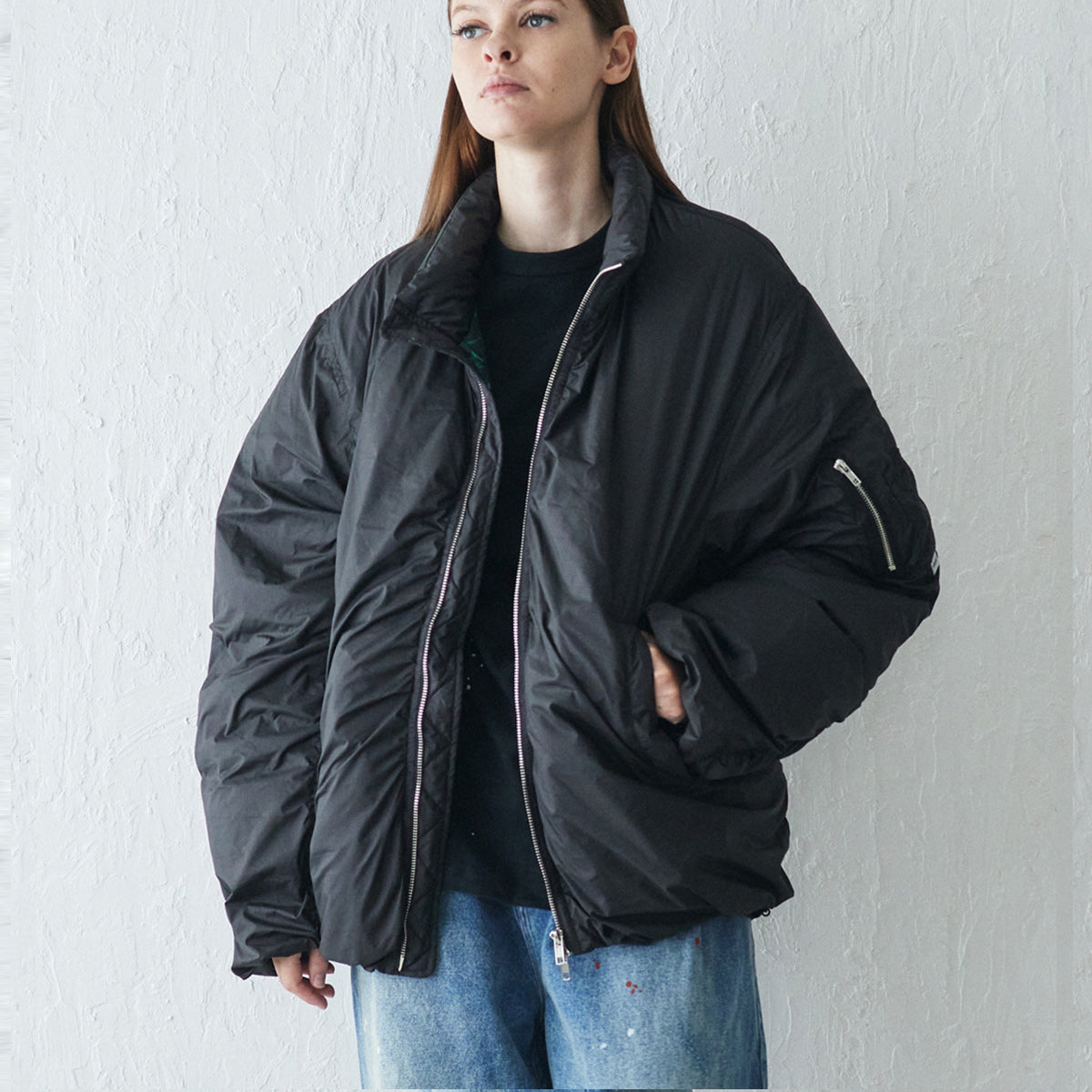 rehacer レアセル Volume MA-1 Down Jacket - BLACK -