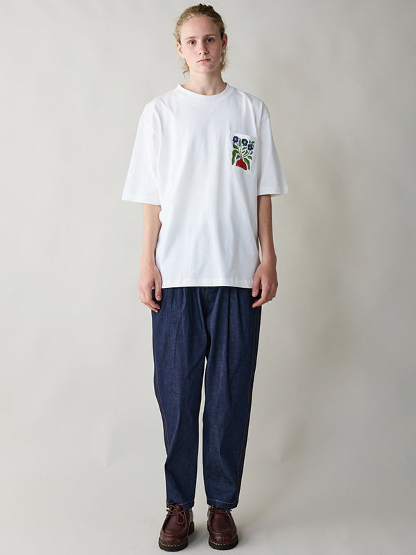 rehacer レアセル Pleat Denim Trousers