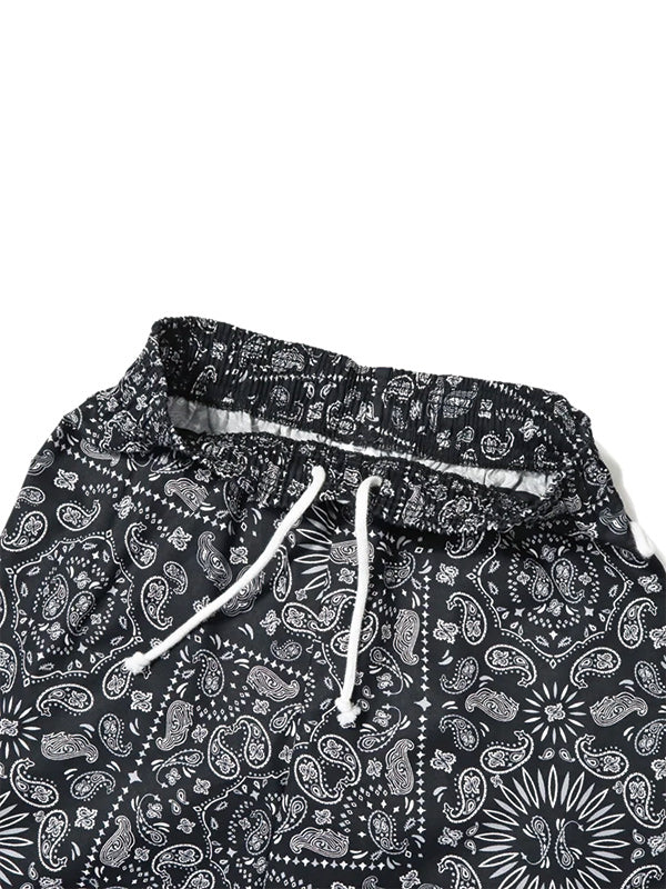 Cookman クックマン シェフパンツ Semiwide Paisley - BLACK -
