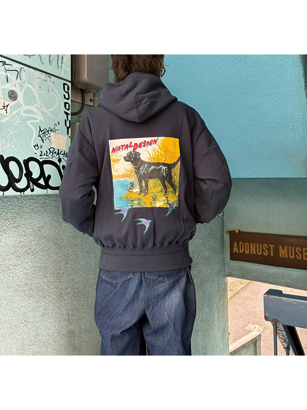 NATAL DESIGN ネイタル デザイン Lil Guardian SWEAT PARKA - NAVY