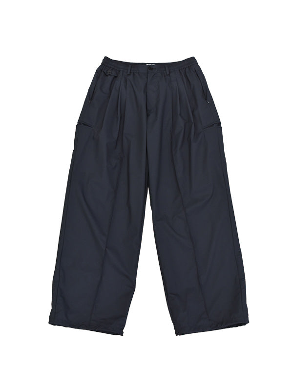 THE JEAN PIERRE ジャン・ピエール 2 BETA 3 Tuck Nylon Trouser -  CHARCOAL -