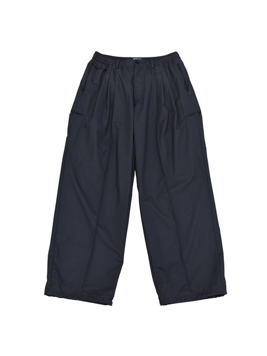 THE JEAN PIERRE ジャン・ピエール 2 BETA 3 Tuck Nylon Trouser -  CHARCOAL -