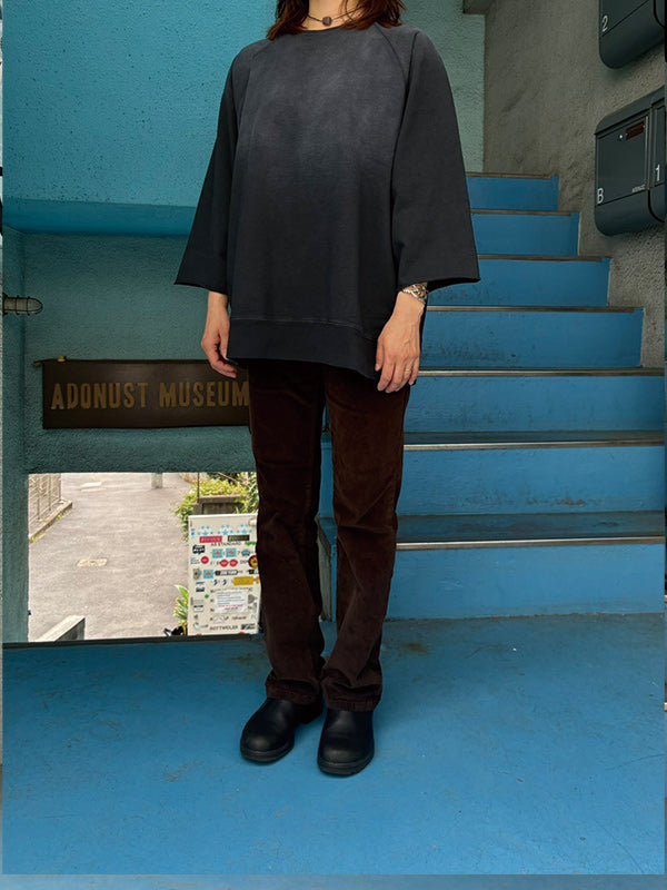 AS STANDARD X SCREEN STARS アズスタンダードxスクリーンスターズ　CUTOFF SWEAT TEE - BLACK -