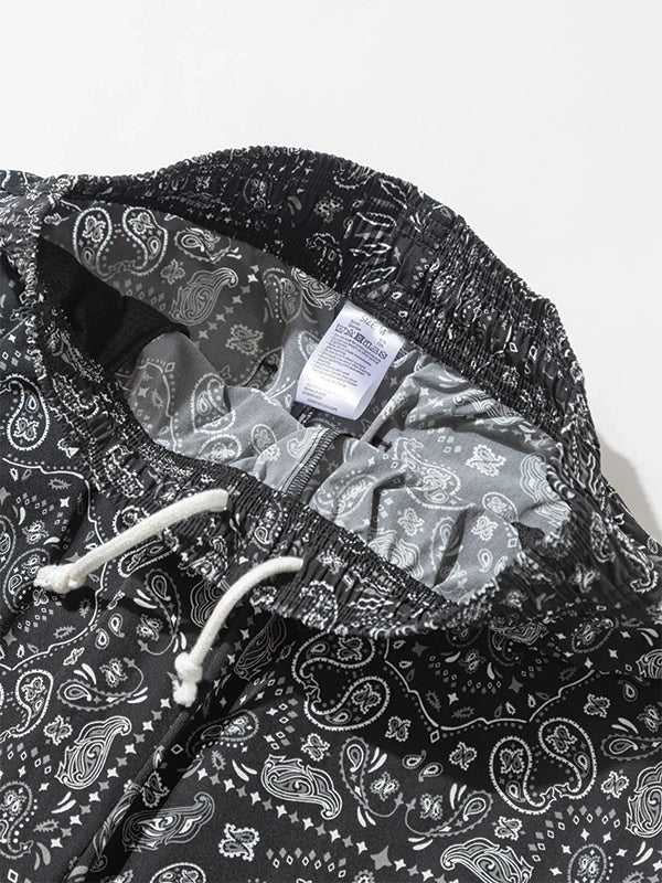 Cookman クックマン シェフパンツ Chef Pants Short Light Paisley - BLACK -