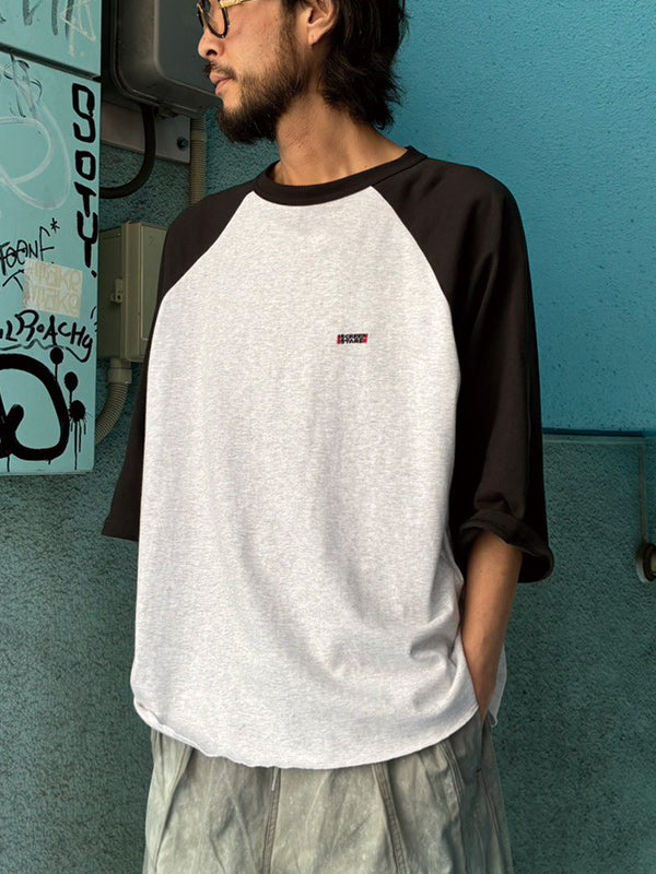 [MORE SUMMER SALE] AS STANDARD X SCREEN STARS BASEBALL TEE - NAVY / WHITE -