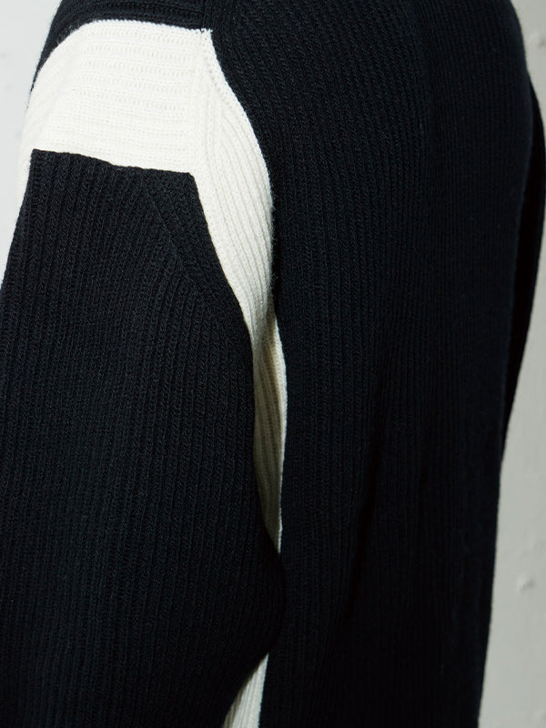 AS STANDARD アズスタンダード AS STANDARD x MAKE YARN LINE FULL BUTTON KNIT CARDIGAN - BLACK -