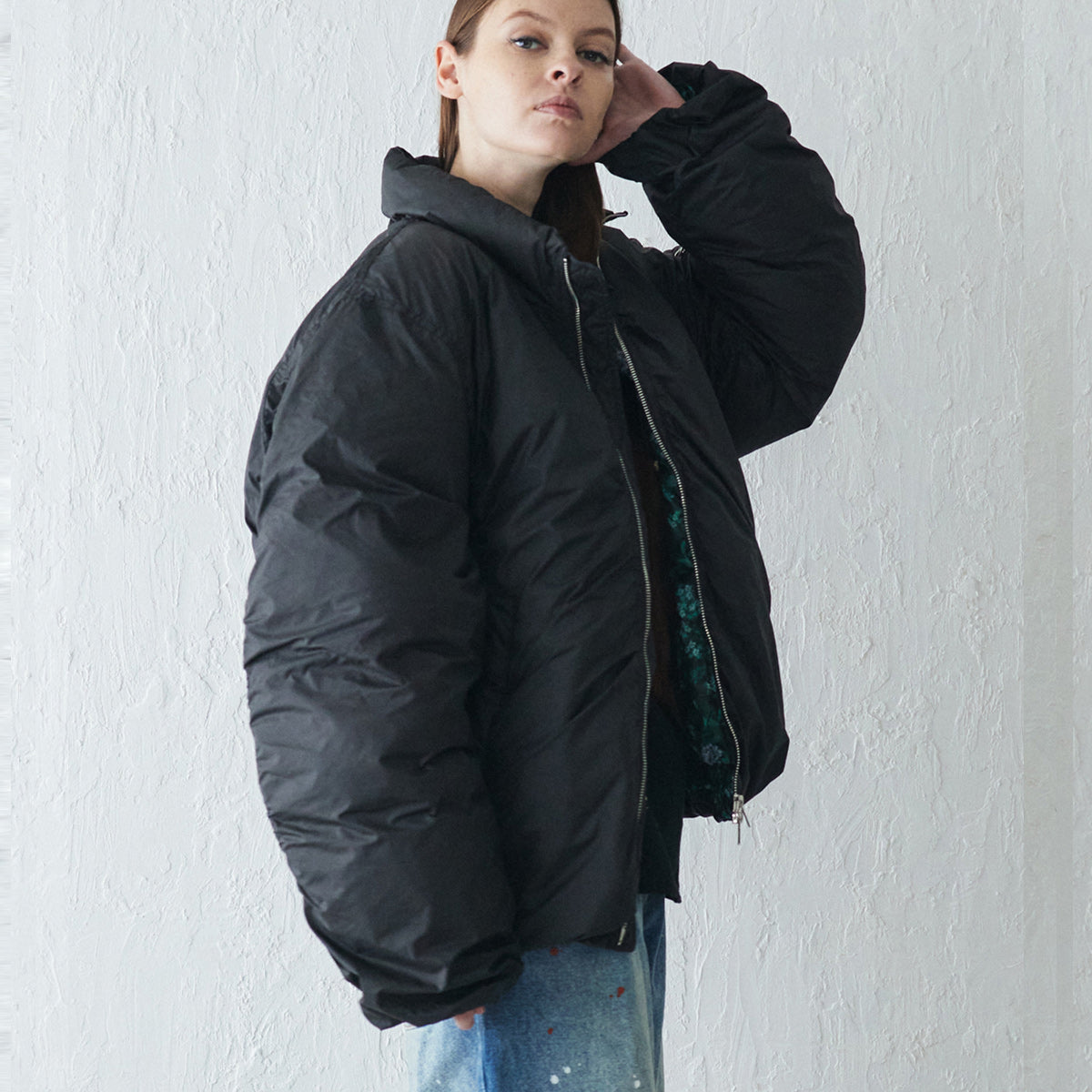 rehacer レアセル Volume MA-1 Down Jacket - BLACK -