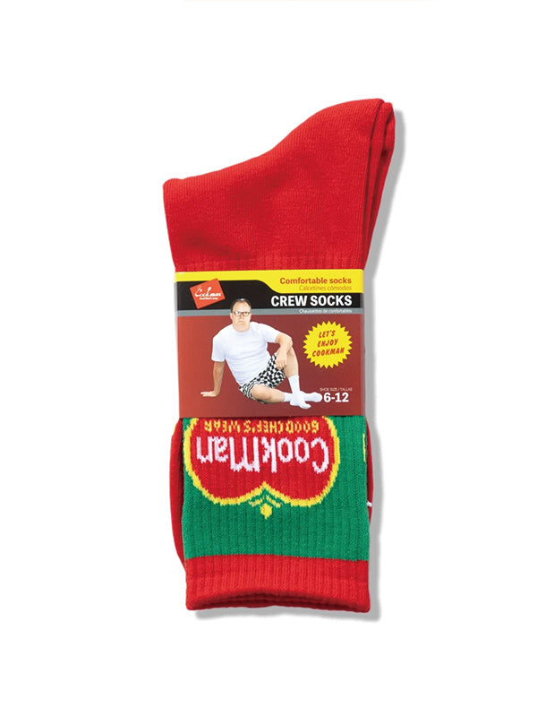 Cookman クックマン ソックス Rib Crew Socks tomato