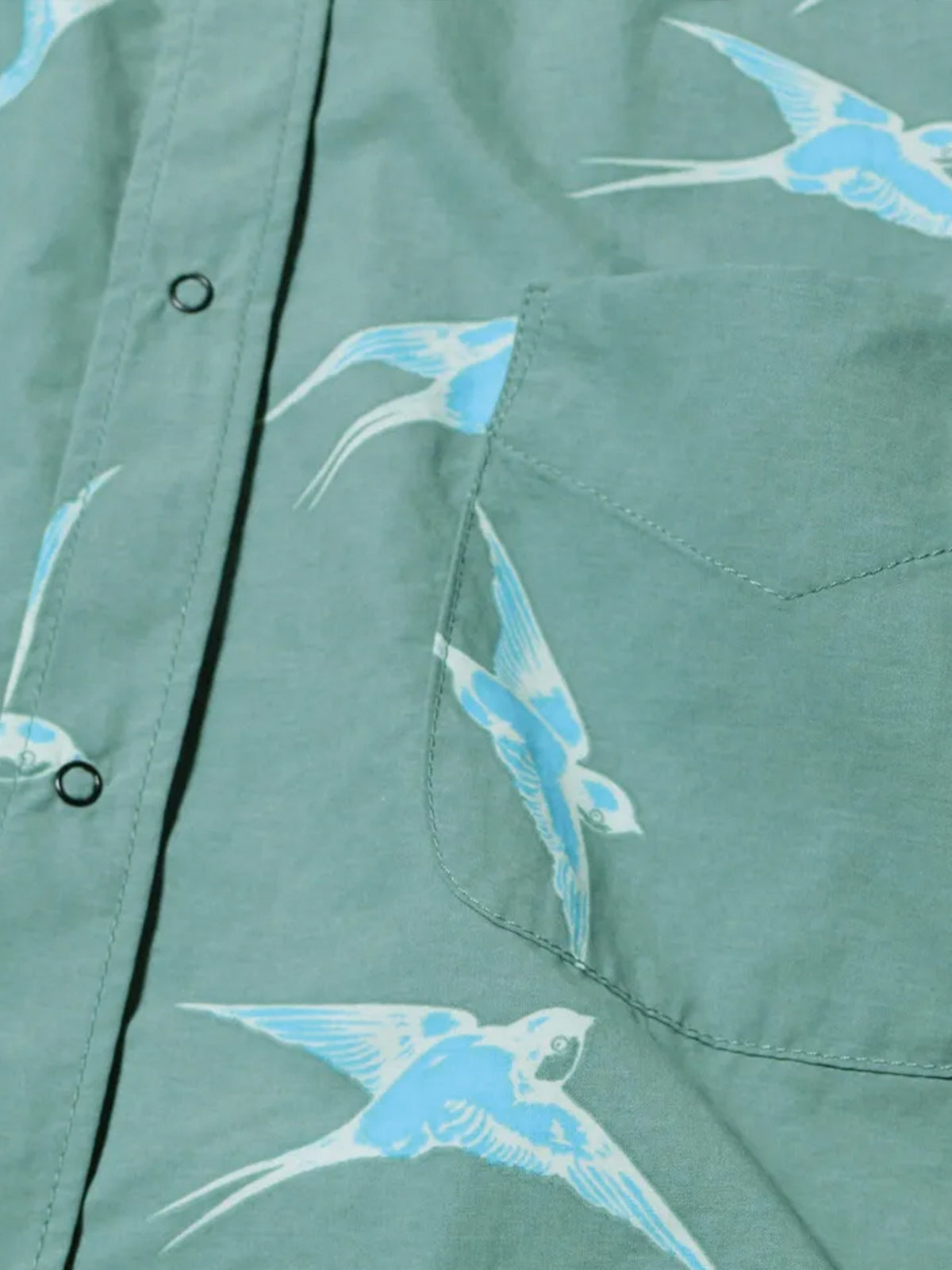 NATAL DESIGN ネイタル デザイン HOME BOUND BANDCOLLAR SHIRTS - ASH MINT -