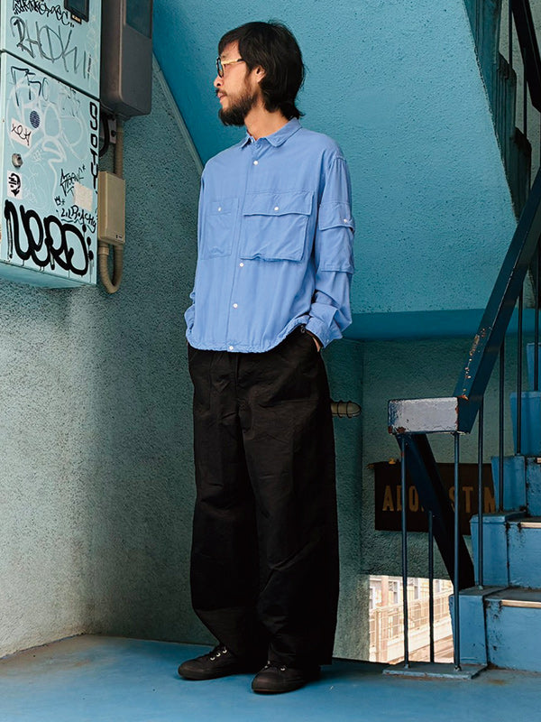 THE JEAN PIERRE ジャン・ピエール Beta Shirt RAYON  - SAX -