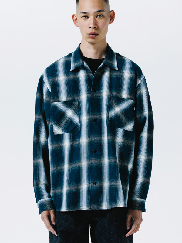 ROTTWEILER ロットワイラー R9 OMBRE CHECK SHIRT - BLUE - – ADONUST