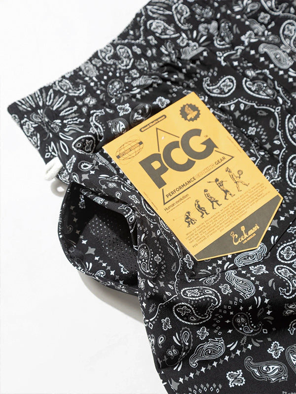 Cookman クックマン シェフパンツ Chef Pants Short Light Paisley - BLACK -