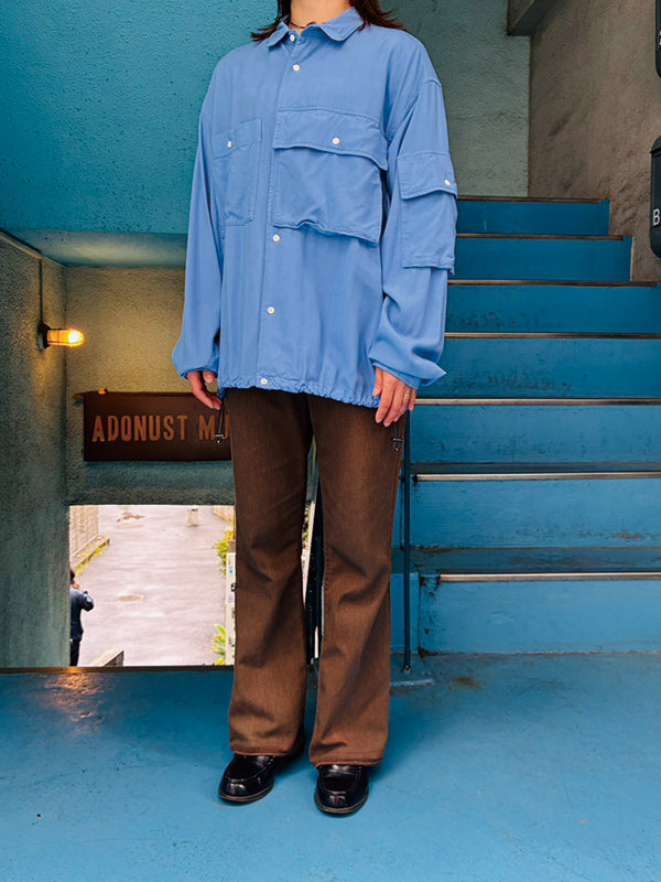 THE JEAN PIERRE ジャン・ピエール Beta Shirt RAYON  - SAX -