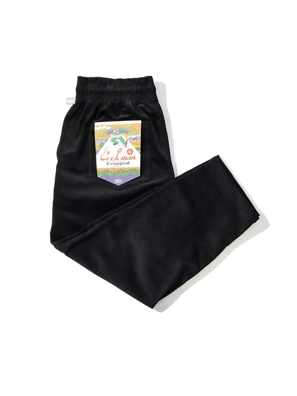 Cookman クックマン ハーベストパンツ Harvest Pants Cropped High Wale Corduroy - BLACK -
