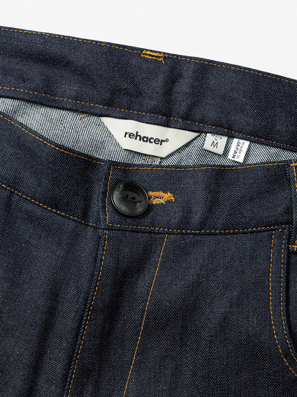 rehacer レアセル Side Pocket Tapered Rigid Denim