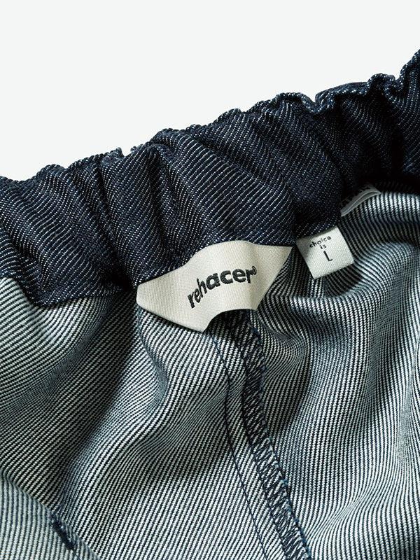 rehacer レアセル Doubie Tuck Easy Denim Pants - INDIGO -