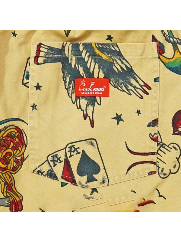 Cookman クックマン シェフパンツ Chef Pants Short Old Tattoo