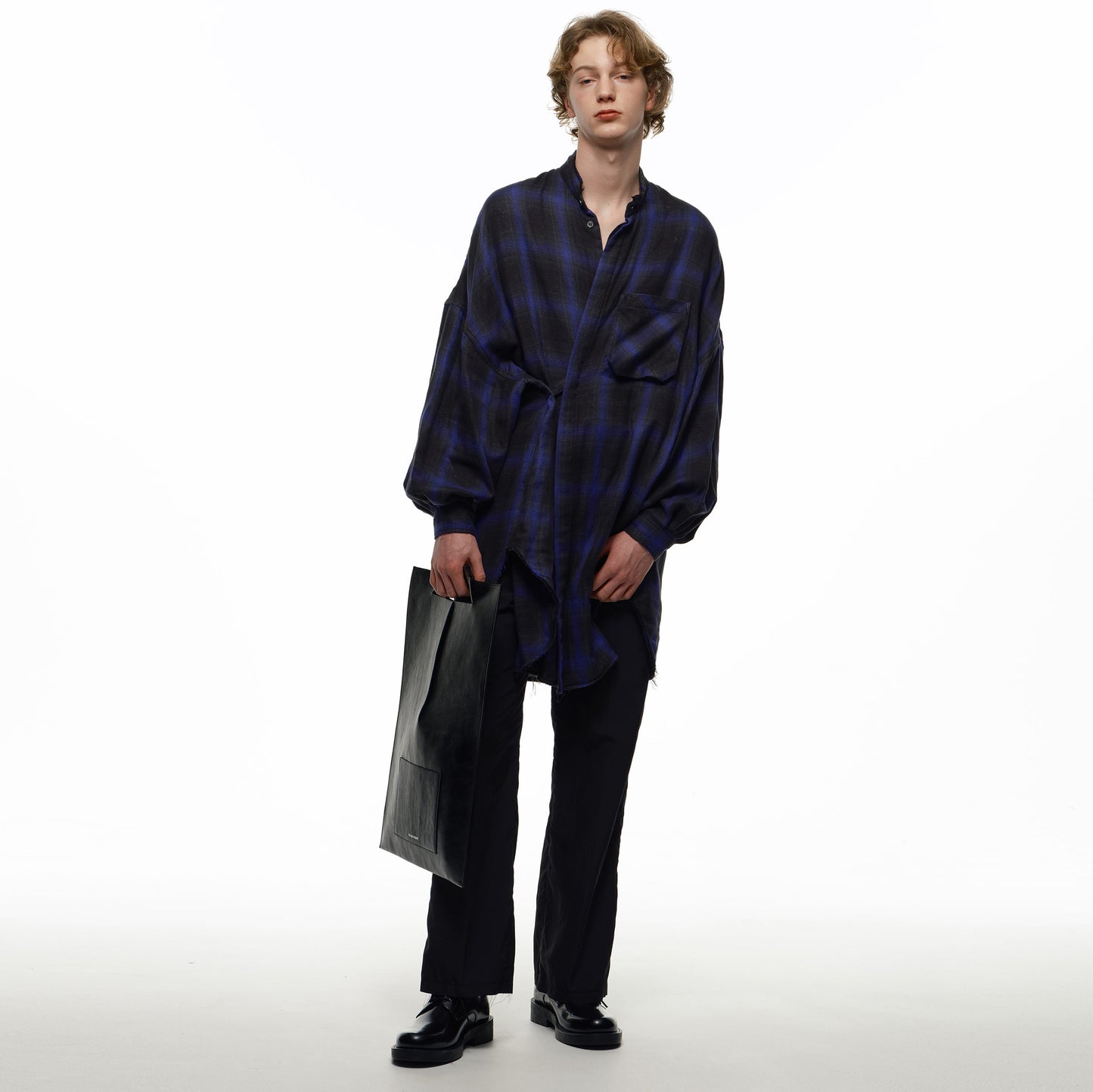 THE JEAN PIERRE ジャン・ピエール Monk Plaid Shirt - MIDNIGHT BLACK -