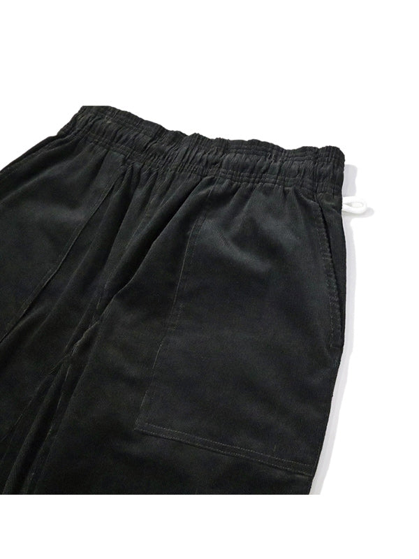 Cookman クックマン ハーベストパンツ Harvest Pants Cropped High Wale Corduroy - BLACK -