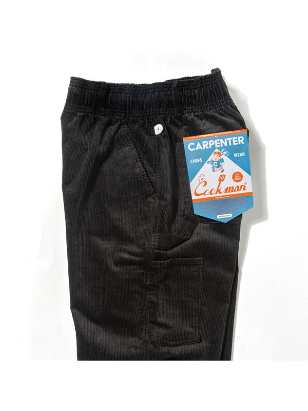 Cookman クックマン カーペンターズ Carpenter's Pants Corduroy - BLACK -