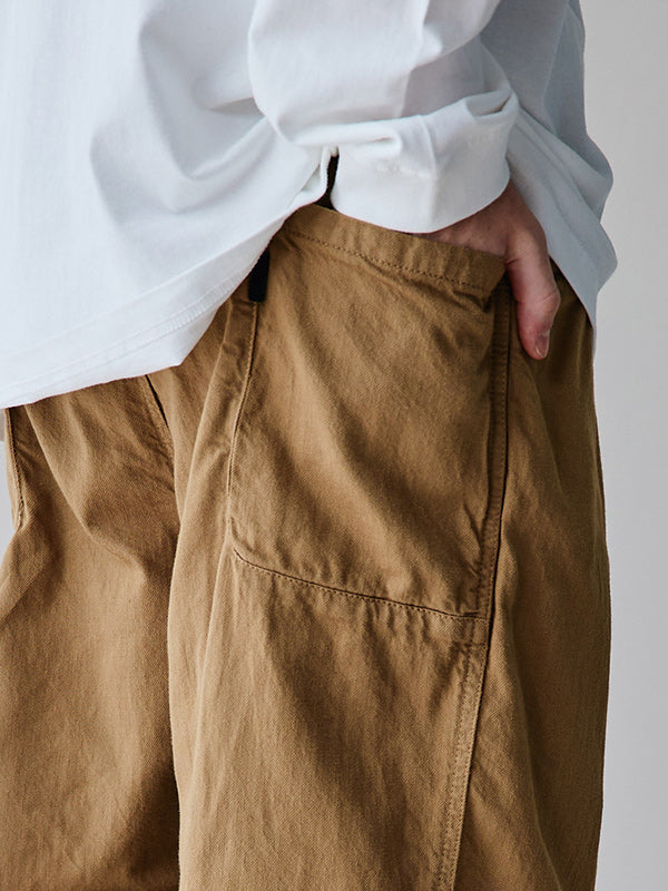 rehacer レアセル Side Pocket Tapered Washed Pants - BEIGE -