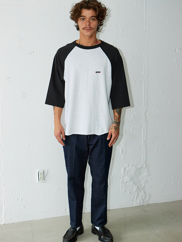 AS STANDARD X SCREEN STARS アズスタンダードxスクリーンスターズ　BASEBALL TEE - BLACK / ASH -