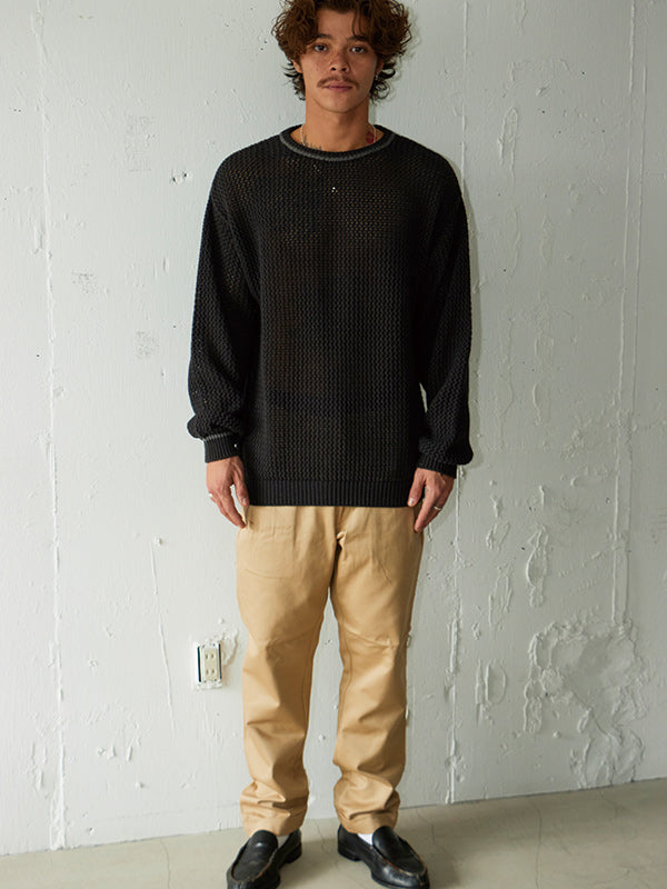 [MORE SUMMER SALE] AS STANDARD MESH CREW KNIT - GRY -