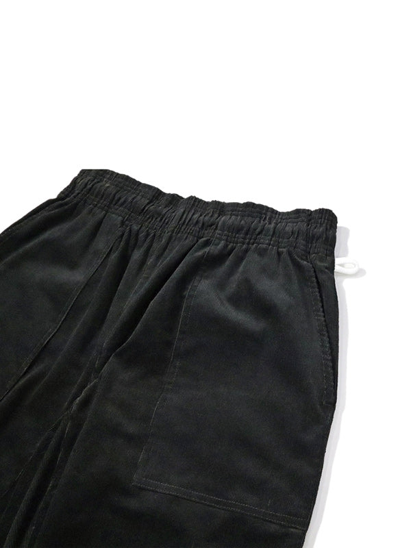 Cookman クックマン ハーベストパンツ Harvest Pants Cropped High Wale Corduroy - BLACK -