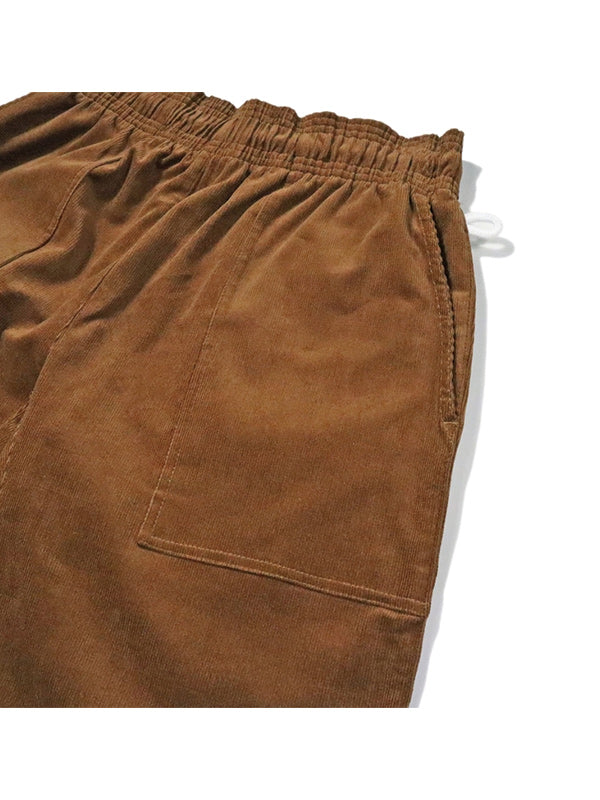 Cookman クックマン ハーベストパンツ Harvest Pants Cropped High Wale Corduroy - DARK BROWN -