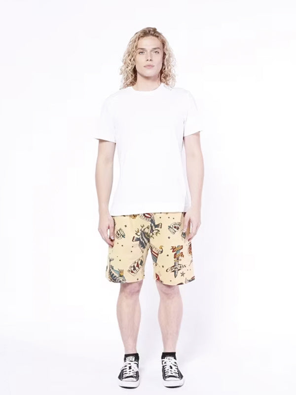 Cookman クックマン シェフパンツ Chef Pants Short Old Tattoo - BEIGE -