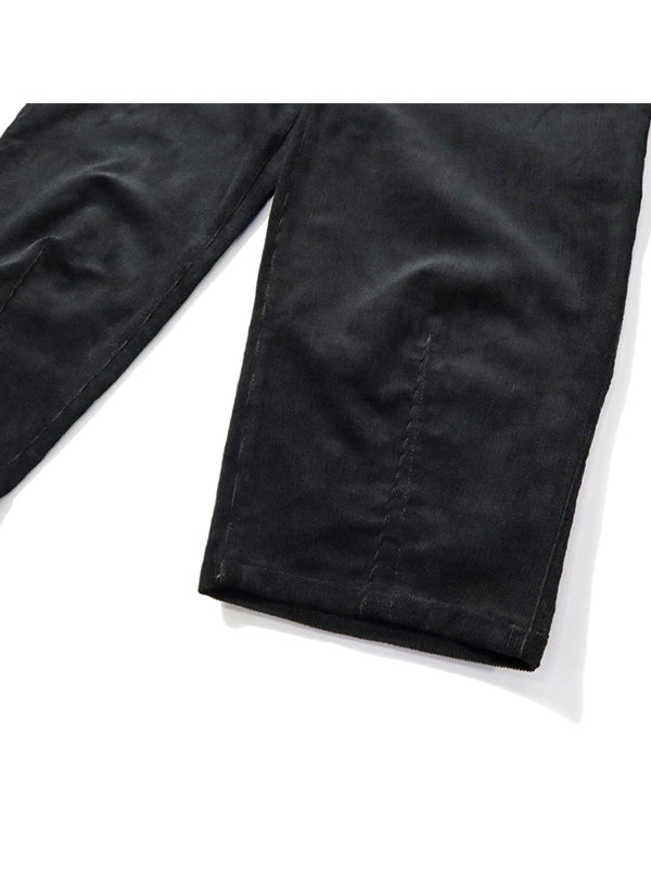 Cookman クックマン ハーベストパンツ Harvest Pants Cropped High Wale Corduroy - BLACK -
