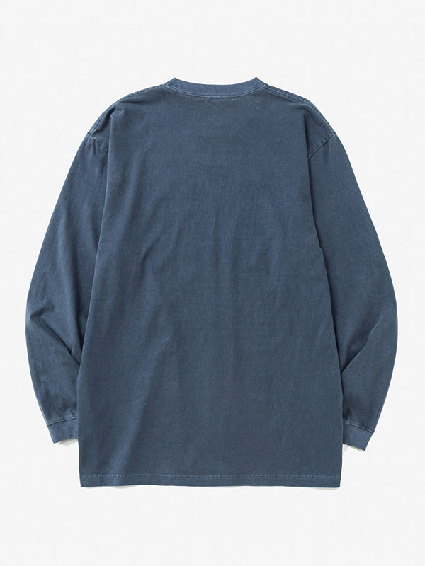 rehacer レアセル Flower Cycle Vintage L/ST-Shirt - NAVY -