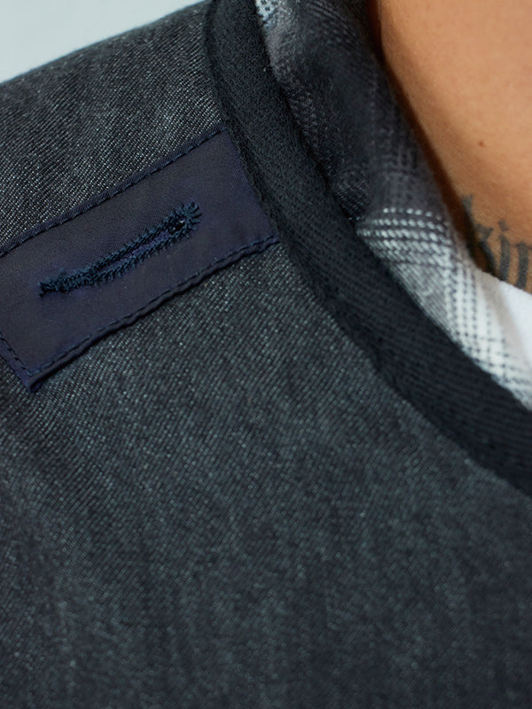 【WINTER SALE】AS STANDARD x SCARPETTA アズ スタンダード x スカルペッタ DENIM ARMY LINER COAT - BLACK -