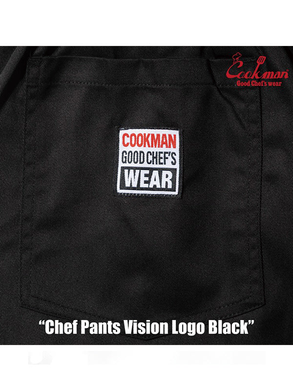 Cookman クックマン シェフパンツ Chef Pants Vision Logo - BLACK -
