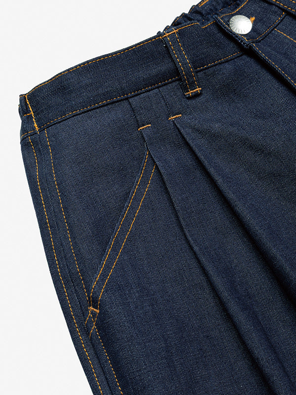 rehacer レアセル Pleat Denim Trousers