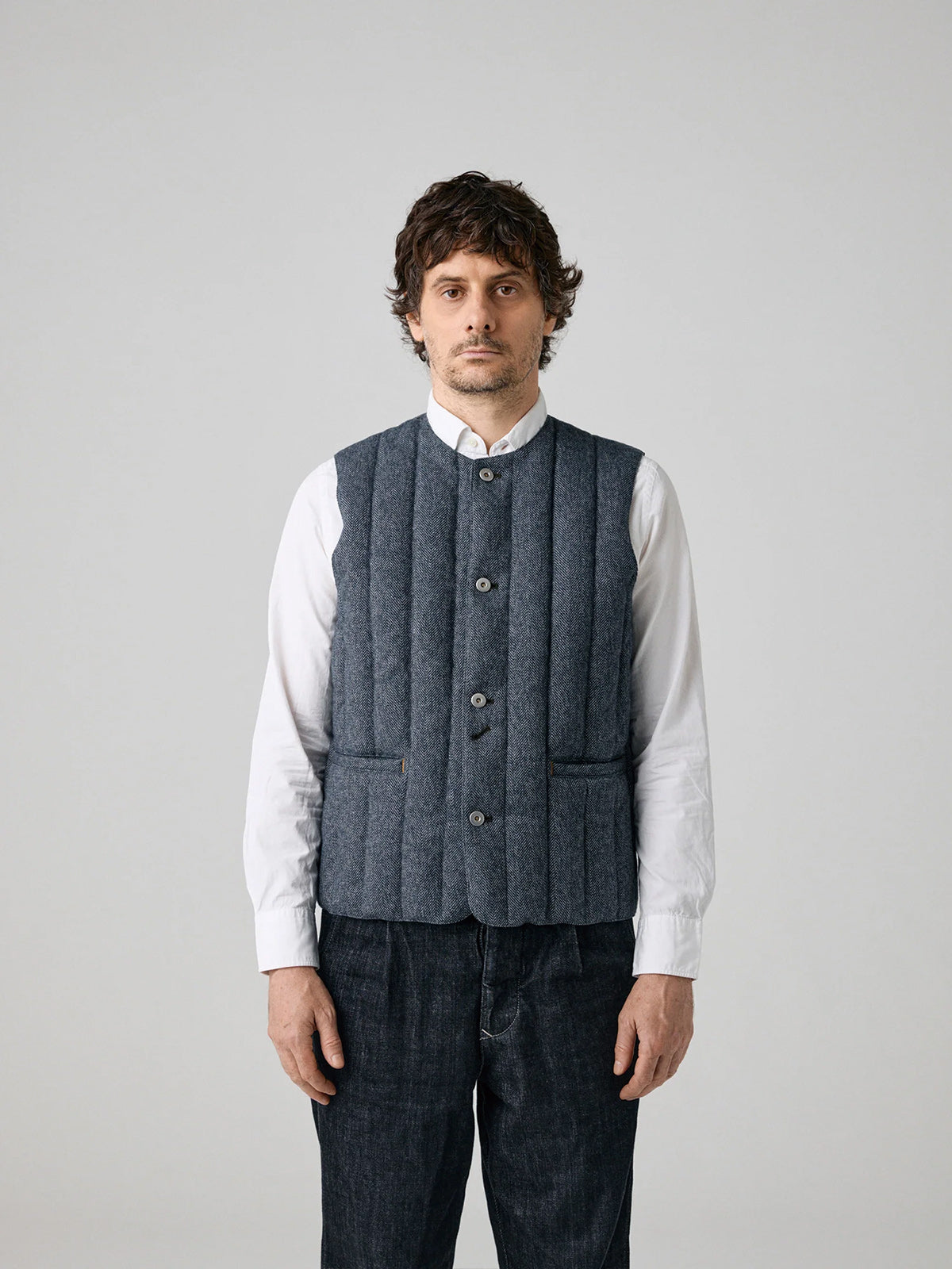 tool craft ツールクラフト DOWN MIDDLER GILET - TWEED -
