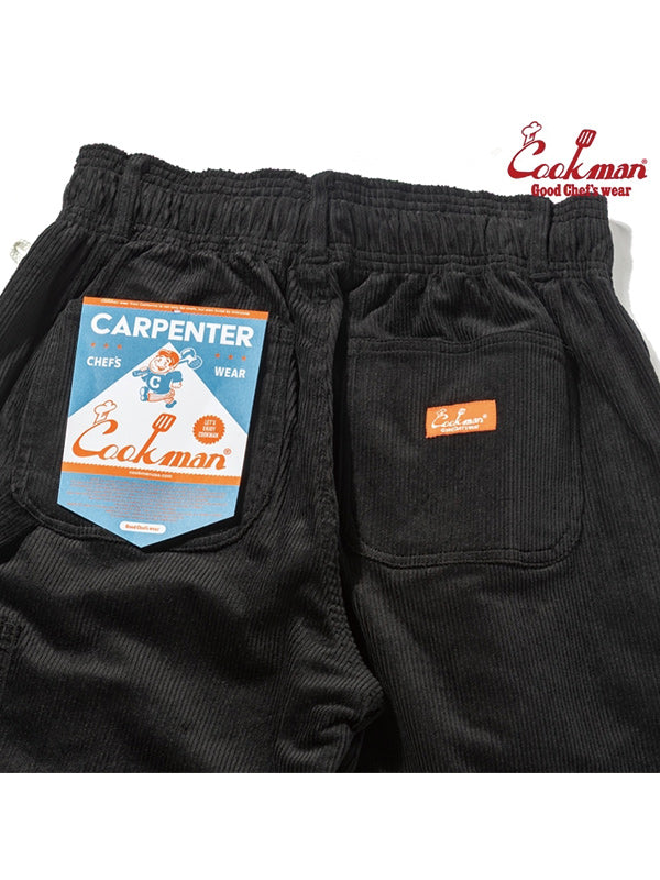 Cookman クックマン カーペンターズ Carpenter's Pants Corduroy - BLACK -