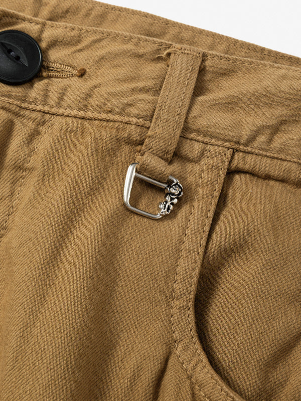 rehacer レアセル Side Pocket Tapered Washed Pants - BEIGE -