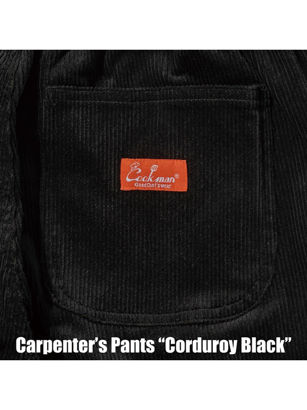 Cookman クックマン カーペンターズ Carpenter's Pants Corduroy - BLACK -