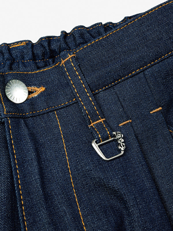 rehacer レアセル Pleat Denim Trousers