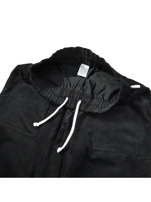 Cookman クックマン ハーベストパンツ Harvest Pants Cropped High Wale Corduroy - BLACK -