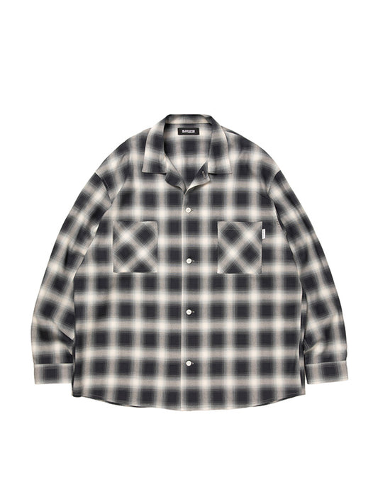 ROTTWEILER ロットワイラー R9 OMBRE CHECK SHIRT - BLACK -