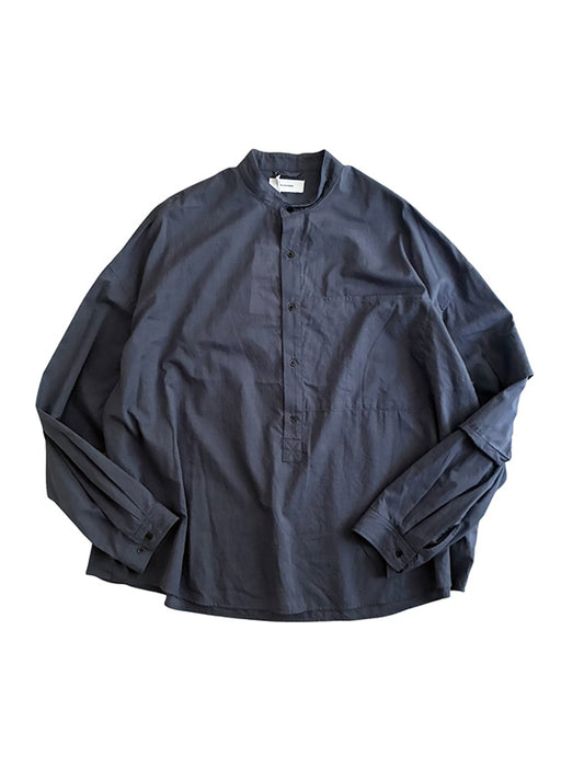 THE JEAN PIERRE ジャン・ピエール Super Fine Cotton Tech Pullover Shitrt - GREY -