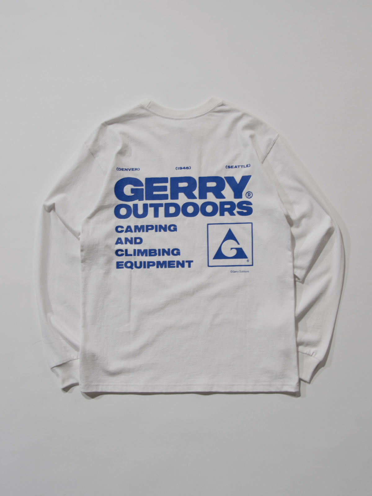 GERRY ジェリー 7.5oz Heavy Cotton Jersey L/S Graphic T - WHITE -