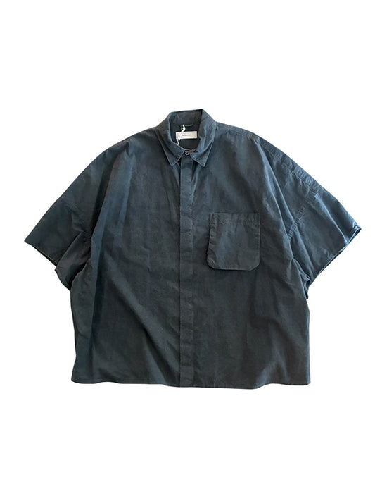 THE JEAN PIERRE ジャン・ピエール Signature 11XL SS Shirt(BROAD) - FADE NAVY -