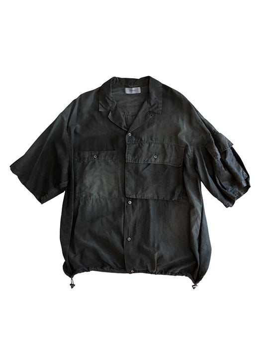 THE JEAN PIERRE ジャン・ピエール Fade Silk Beta SS Shirt - FADE BLACK -