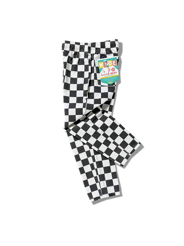 Cookman クックマン シェフパンツ Chef Pants Semiwide11oz Chef Pants Semiwide  Washed Duck Canvas Checker Black