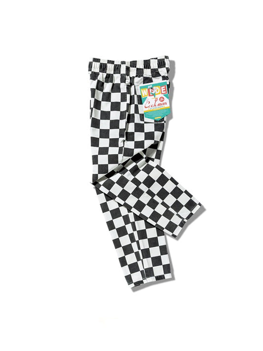 Cookman クックマン シェフパンツ Chef Pants Semiwide11oz Chef Pants Semiwide  Washed Duck Canvas Checker Black