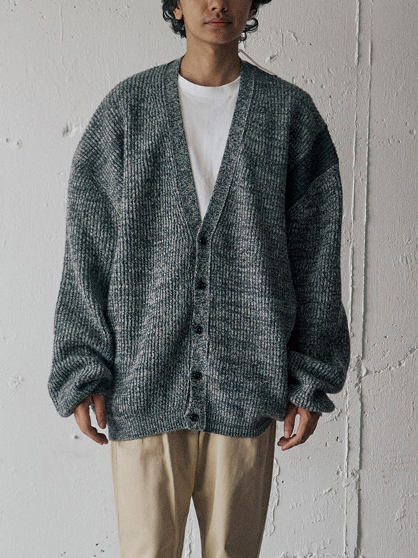 AS STANDARD x MAKE YARN LINE Knit Cardigan - GRAY -