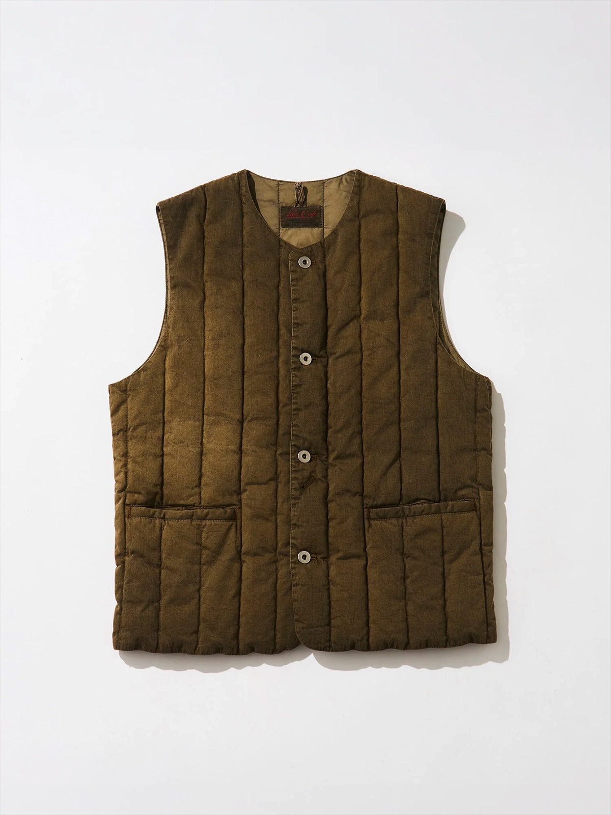 Tool Craft ツールクラフト DOWN MIDDLER GILET ガーメントダイダウンミドラージレ - BROWN -